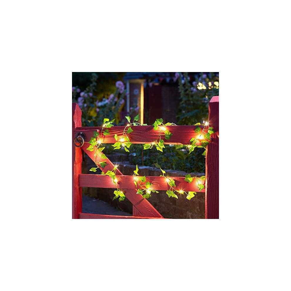 Smart Solar Ivy Firefly Solar String Lights 50 Warm Led's 5M White
