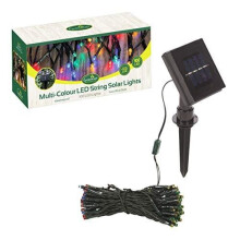 GardenKraft 15420 100 Multi-Coloured Solar Powered Outdoor LED String Lights