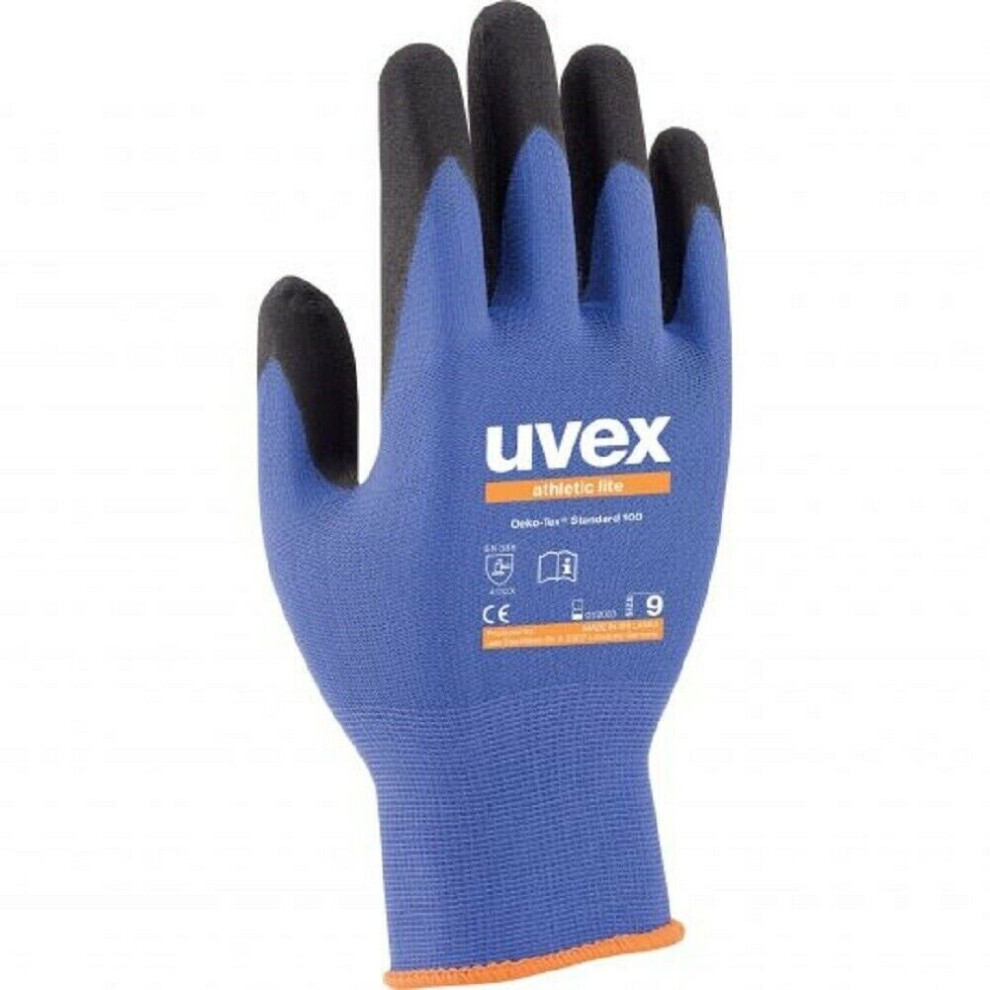 (06/XS) Uvex Safety Gloves Athletic Light Precision Assembly Work