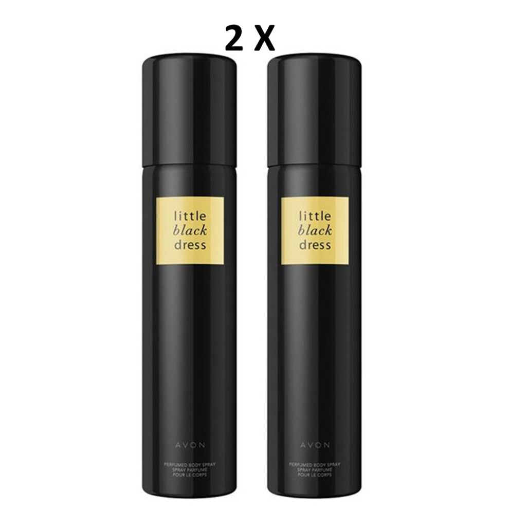 2 X Avon Little Black Dress Perfumed Body Spray Discontinued 75ml