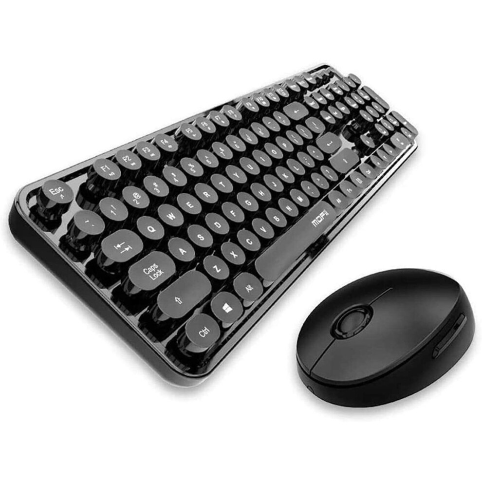 (Black) Wireless Keyboard & Mouse Set, Bluetooth Keyboard Black 382766672029