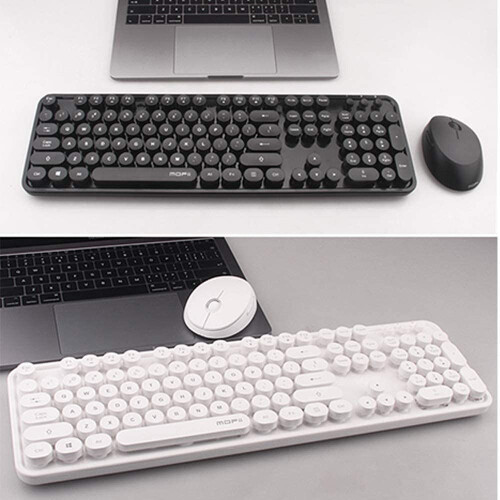(white) Wireless Keyboard & Mouse Set, Bluetooth Keyboard 1