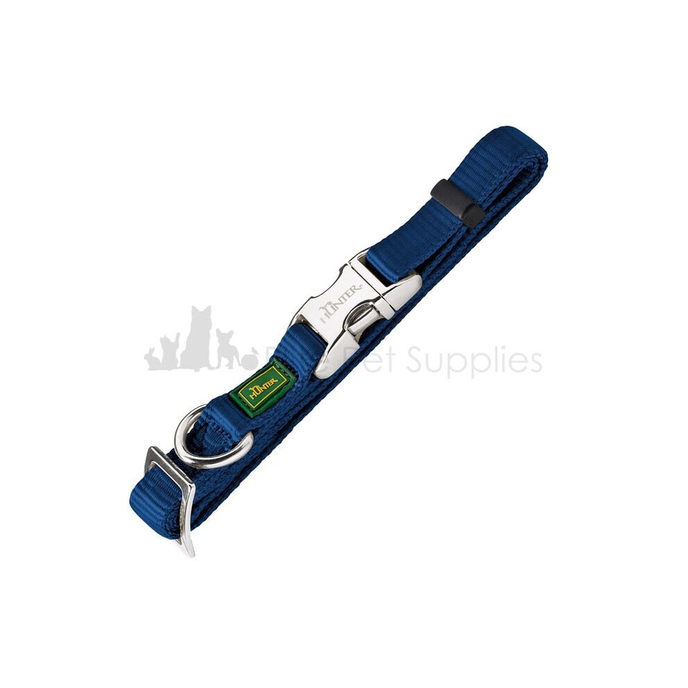 (Blue, M) Hunter Davao Dog Collar Alu-Strong