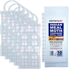 Entopest Indian Meal Moth (Pantry) Pheromone Traps - 5 Clear Holders & 10 Refill Pad Kit