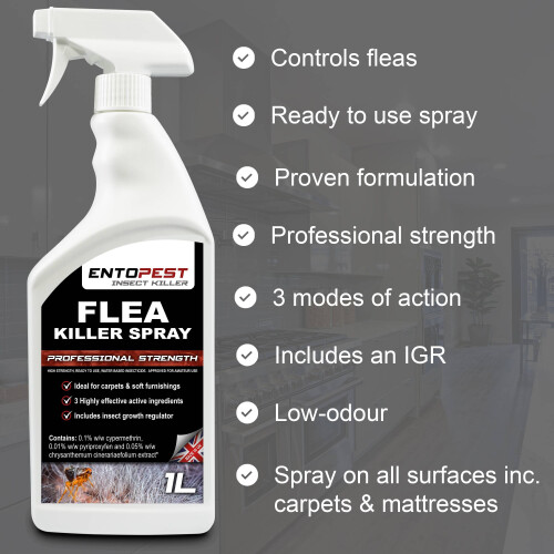 Entopest Killer Spray Flea Control 1L with Insect Growth Regulator 1