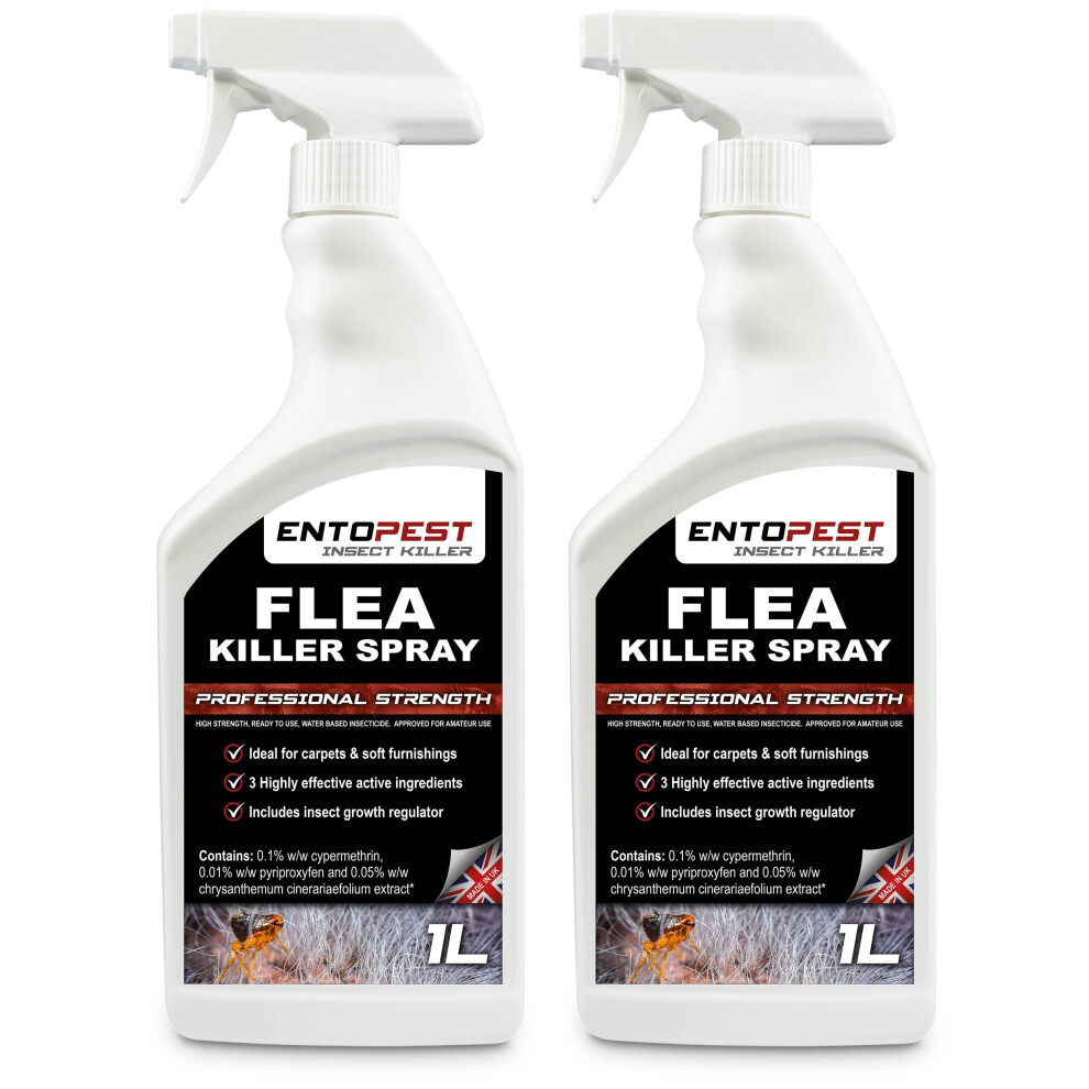 Entopest Killer Spray Flea Control 2 x 1L with Insect Growth Regulator