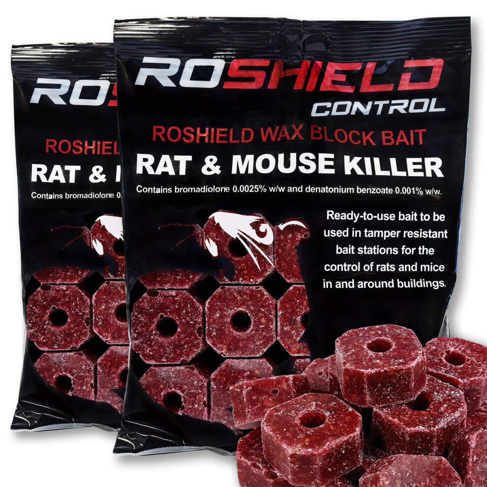 (600g) Roshield 600g Wax Block Bait for Rat & Mouse Killer Poison Control-image-OPC-P77N8F6-NEW
