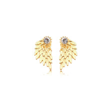 (Gold) Angel Wing Feather Stud Earrings