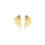 (Gold) Angel Wing Feather Stud Earrings 1