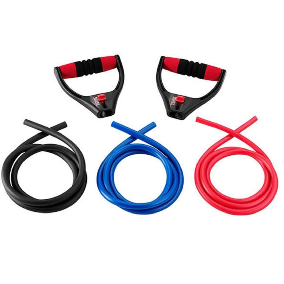 York Fitness York Deluxe Resistance Tube Set Exercise Bands With Handles