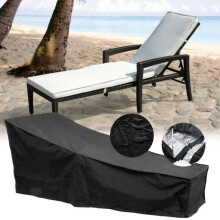 Heavy Duty Waterproof Sun Lounger Sunbed Garden Furniture Cover Patio Rattan US