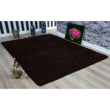 (60x110cm (2'x3'7"), Brown) Modern Small Large Various Colours Shaggy Rug
