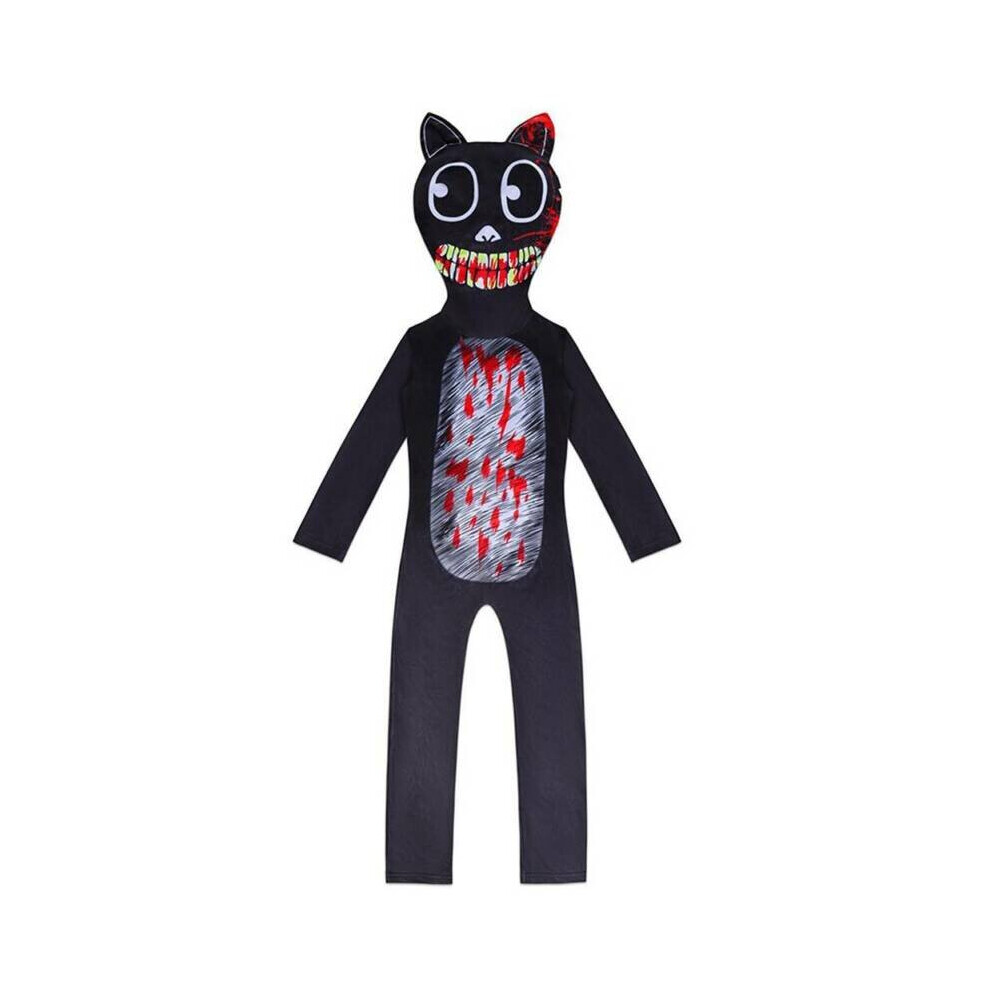 Kids Cartoon Cat Scary Costume Cosplay Jumpsuit Halloween Fancy