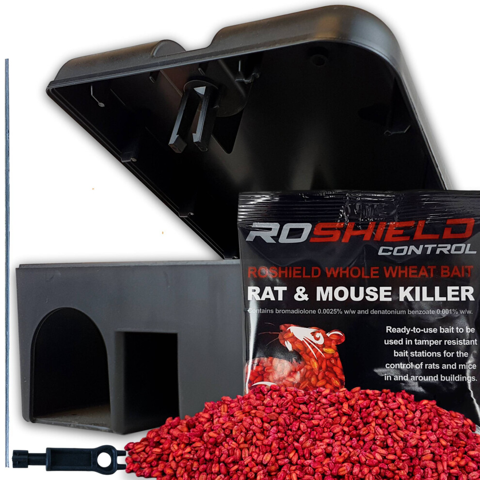 (1 Box Kit) Roshield Rodent Box & Wheat Kit