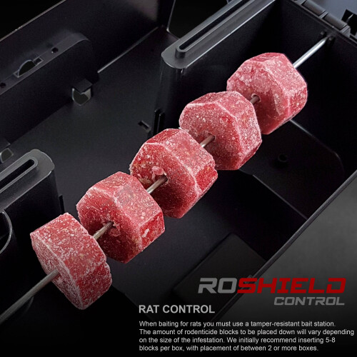 Roshield (2 Box Kit) Roshield Single Feed Rat Blocks & Tamper Resistant Bait Station Kit 1