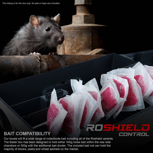 Roshield (Pack of 1) Roshield External Tamper-Proof Bait Stations for Rodent Control 2