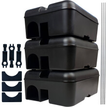 (Pack of 3) Roshield External Tamper-Proof Bait Stations for Rodent Control