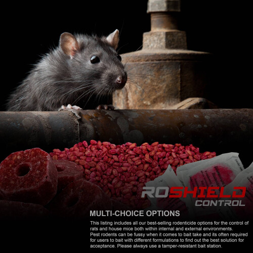 Roshield Roshield Rat & Mouse Rodent Control Multi-Pack Starter Rodenticide Kit (All 3 Bait Formulations) 1