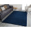Navy Blue Small - Large Plain Shaggy Rug 1