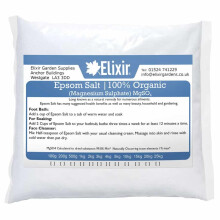 (Organic Bag, 2.5kg) Elixir Gardens Epsom Bath Salt | 100% ORGANIC or PHARMACEUTICAL FCC FOOD GRADE | 500g - 25kg Bag or Tub