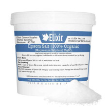 (Organic Tub, 20kg) Elixir Gardens Epsom Bath Salt | 100% ORGANIC or PHARMACEUTICAL FCC FOOD GRADE | 500g - 25kg Bag or Tub