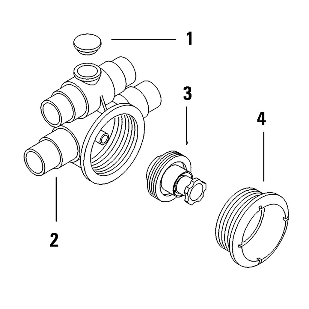 Certikin Jet Face - Wall Fitting - 1.25â Thread Length (HY4008F)