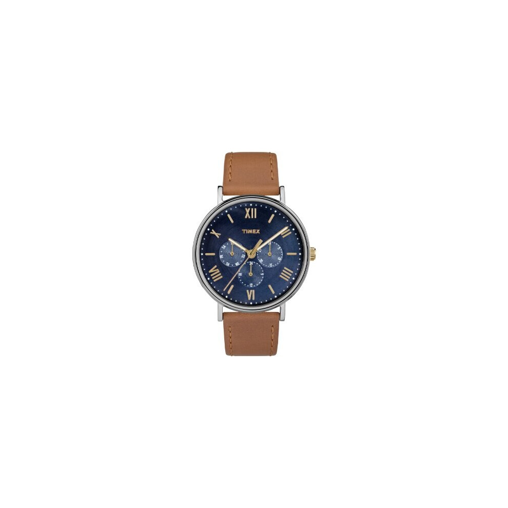 Tw2R29100, Timex Unisex Southview 41Mm Multifunction Leather Strap Watch