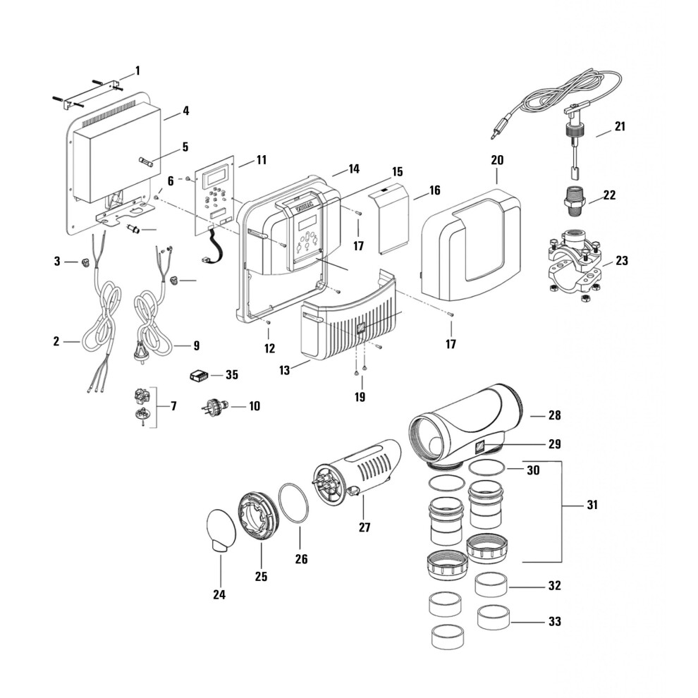 Certikin Tri Salt Chlorinator Power Pcb Assembly (SPTRIPCBP)