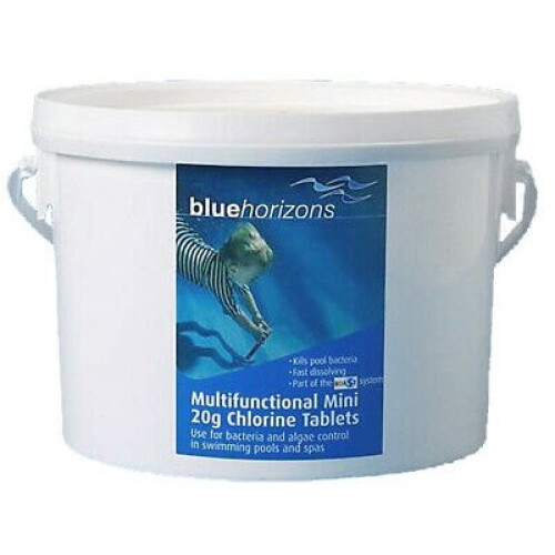 Deep Blue Pro - Multifunctional Mini 20g Chlorine Tablets 2.5kg Long lasting stabilised clarifier algae inhibitor