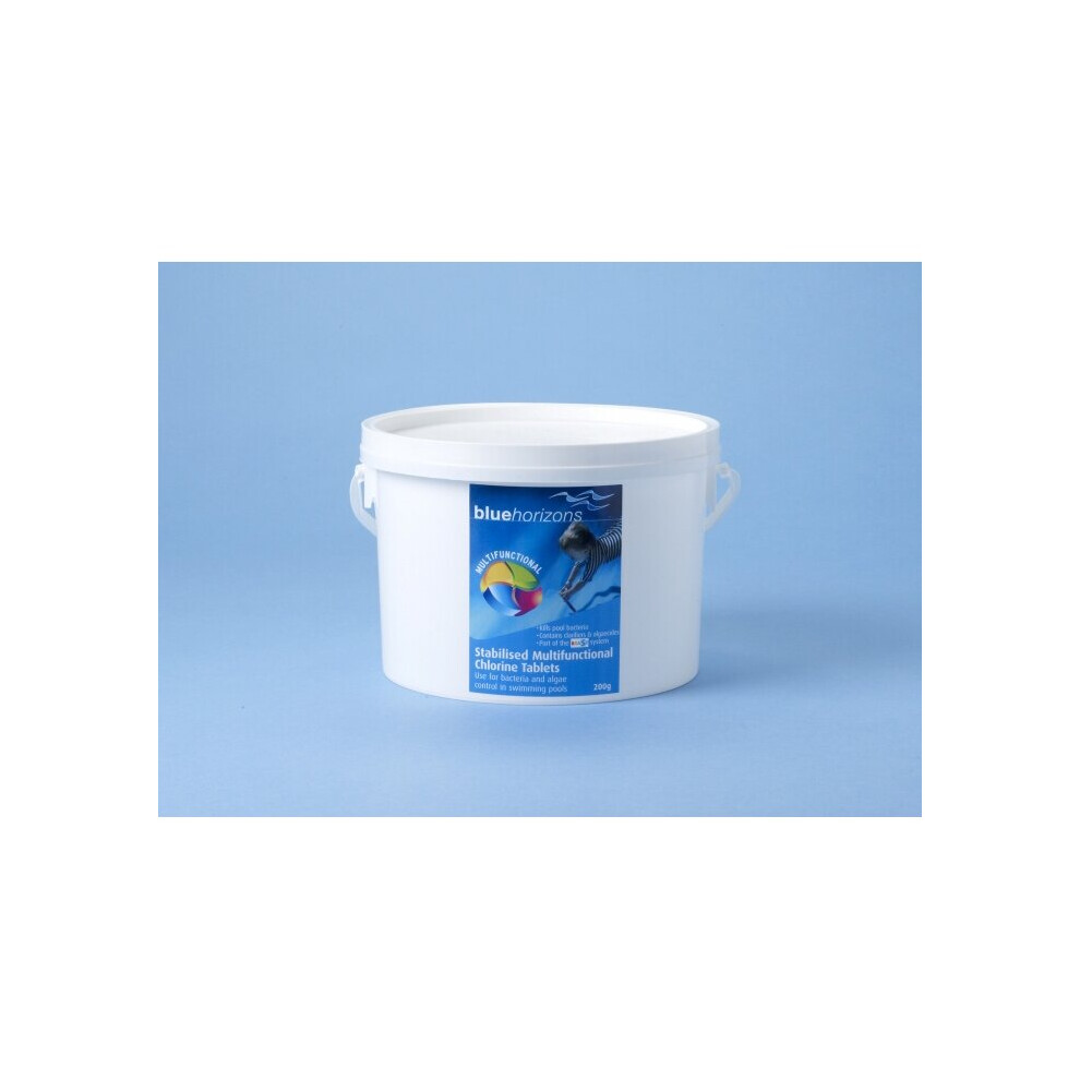 Deep Blue Pro - Multifunctional 200g Chlorine Tablets 2 kg Long lasting stabilised clarifier algae inhibitor