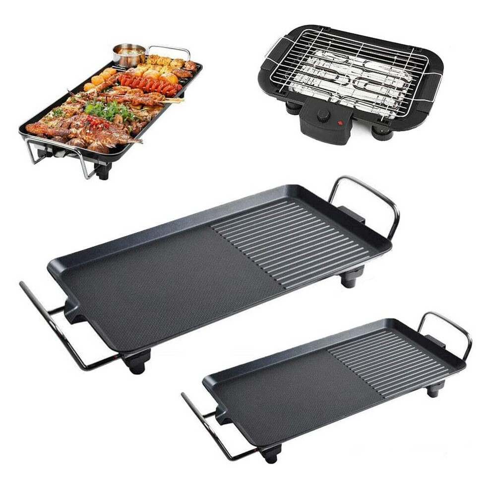 (Table Top Grill Griddle BBQ Hot Plate Camping Cooking Cast Barbecue Grill Large Capacity  	XL(67x29.5x8.5CM)) Smokeless Teppanyaki Grill Pan Outdoor