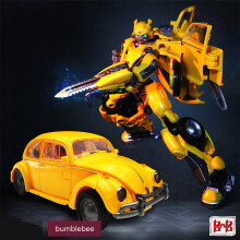 Transformers Bumblebee Movie Series MISB Action Figure by HMB - 18cm Robot / 20cm Car, Yellow, 12+