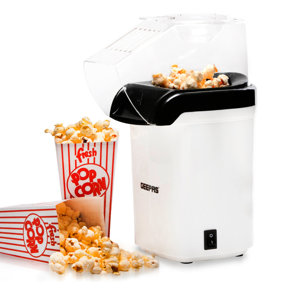 Geepas 1200W Electric Popcorn Maker | Oil-Free Popcorn Popper