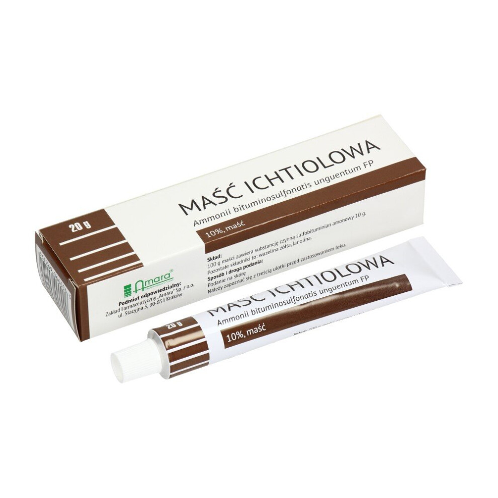 Amara, Masc ichtiolowa 10% 20g Acne Ichthyol Ointment , Tradzik