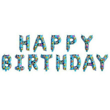 (Balloon Banner Mickey Mouse) Large Happy Birthday Balloons Banner Self Inflating Balloon Bunting Party Decor