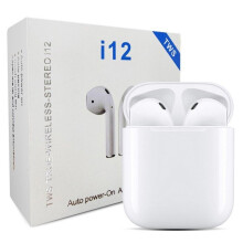 TWS i12 Bluetooth 5.0 Sports Wireless Earphones with Charging Case, Support iOS / Android Auto Pairing & Touch Control