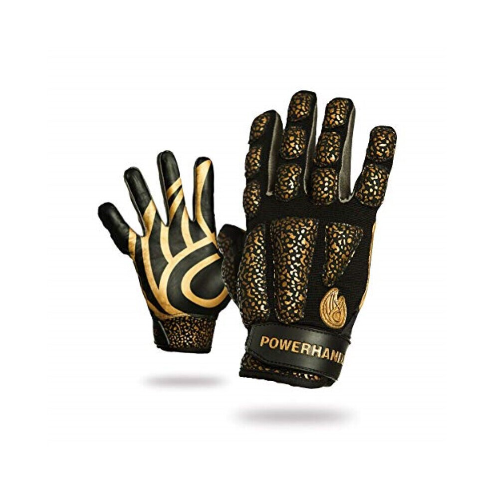 POWERHANDZ Weighted Anti-Grip Basketball Gloves for Ball Handling, Improved Dribbling, Strength and Resistance Training - Large- 1.0 lb 