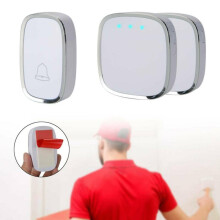 Wireless Doorbell 300M Twin Waterproof Plug-in Cordless Door Chime