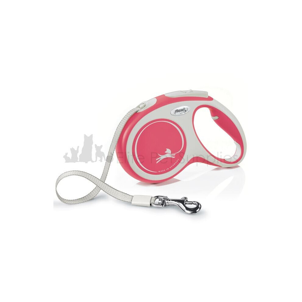 Flexi Dog Lead New Comfort Medium Tape 5M - Red