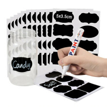 (16) Chalkboard Labels Blackboard Chalk Board Stickers Kitchen Jar Bottle Storage Tags