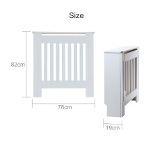 White Radiator Cover Grill Shelf Cabinet MDF Wood Modern Furniture