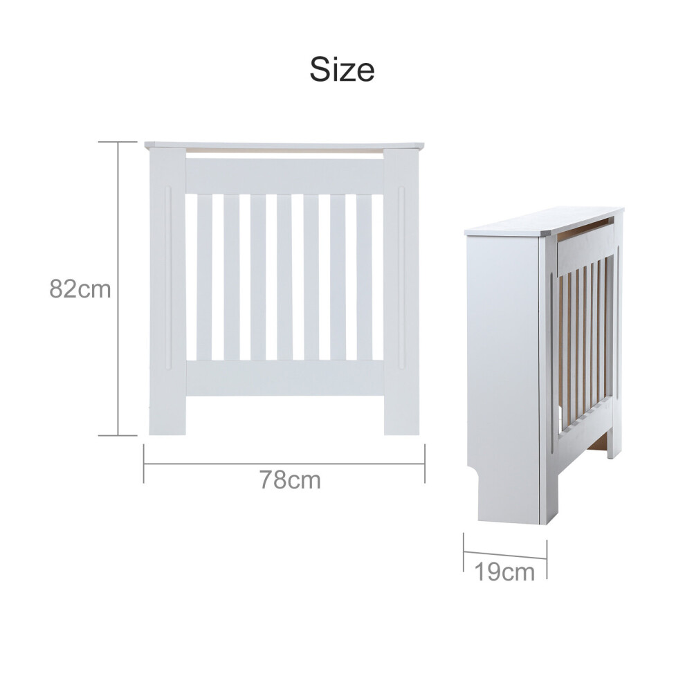 White Radiator Cover Grill Shelf Cabinet MDF Wood Modern Furniture