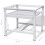 VidaXL vidaXL Washing Machine Pedestal Washing Machine Stand with Pull-Out Shelf White 5