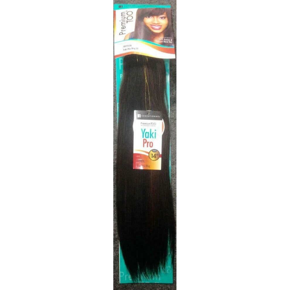 (1B) Sensationnel Premium Too 100% Human Hair HH Yaki Natural Bulk 18 inch