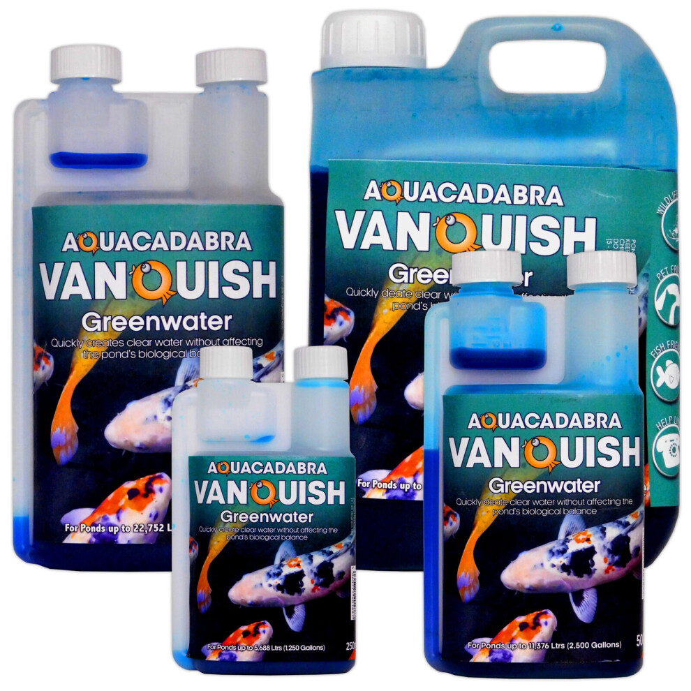 (2.5 Litres) Aquacadabra Vanquish Greenwater Pond Water Solution Remove Nuisance Algae Green Water