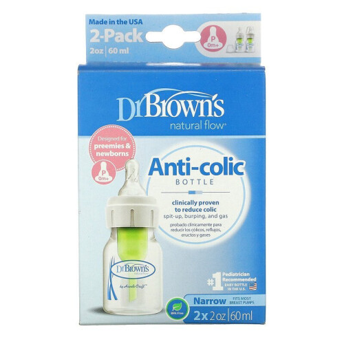 Dr. Brown's, Natural Flow, Anti-Colic Bottle, 2 Pack, 60ml Each 1
