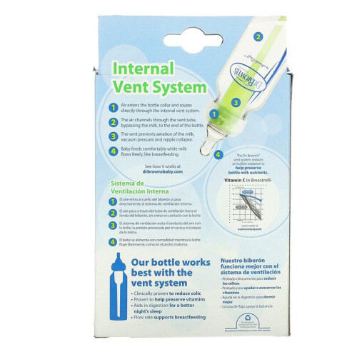 Dr. Brown's, Natural Flow, Anti-Colic Bottle, 2 Pack, 60ml Each 2