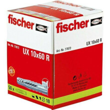 (UX R 10X60 Box Of 50 - 77872) Fischer UX R Truly Universal Wall Plug With Rim