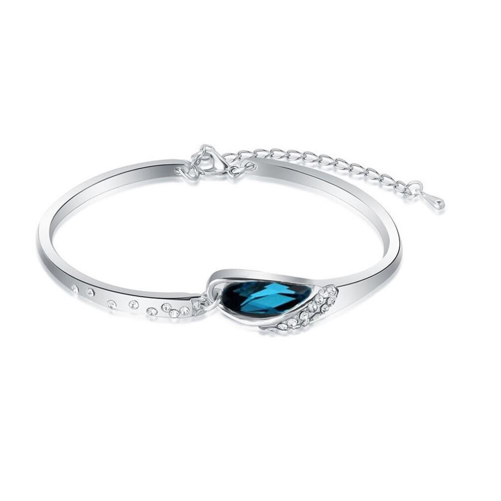 Blue Stone Bangle Bracelet Gift Charles William Jewellery