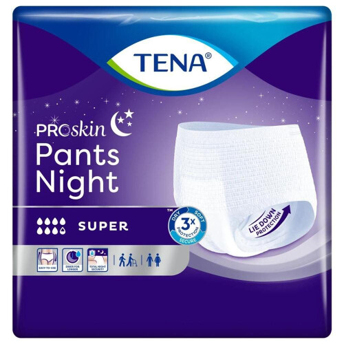 Tena TENA Pants Night Super Medium (2100ml) 10 Pack Incontinence Protection 2